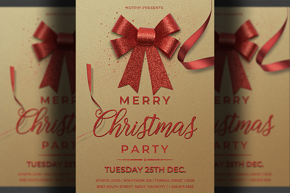 Elegant Christmas Flyer Invitation in Flyer Templates - product preview 1