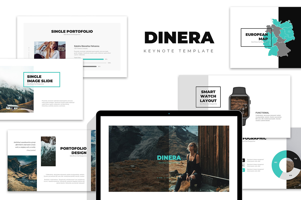 Dinera : Minimal Nature Keynote in Keynote Templates - product preview 8