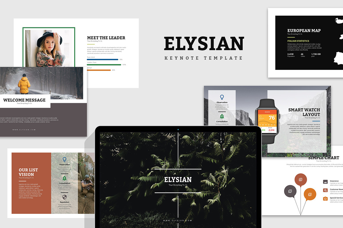 Elysian : Nature Lookbook Keynote  in Keynote Templates - product preview 8