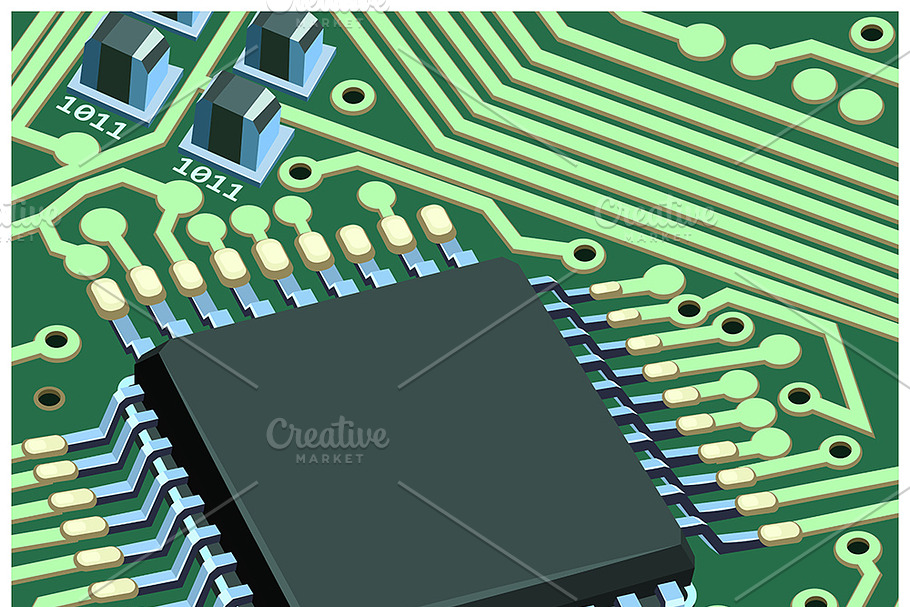 Electronic Circuit Chip On Board