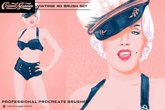 81 VINTAGE AD Brushes - Procreate in Add-Ons - product preview 2