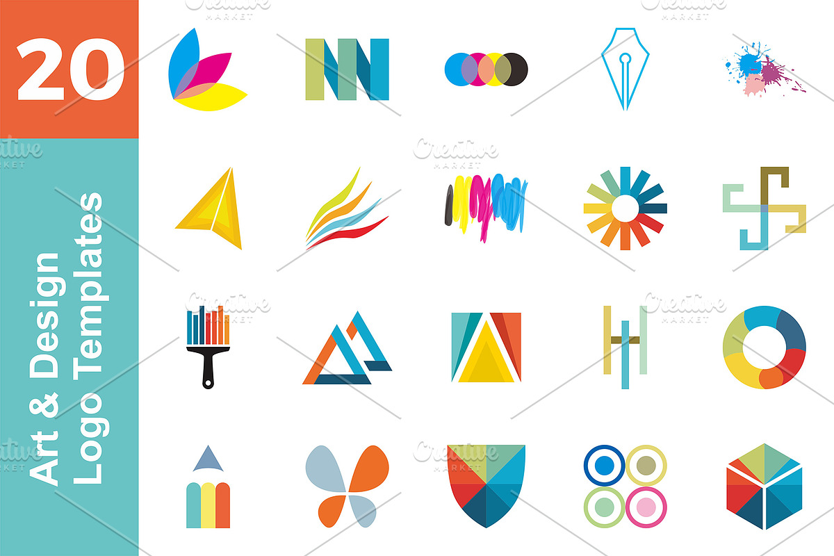20 Logo Art & Design Bundle in Logo Templates - product preview 8