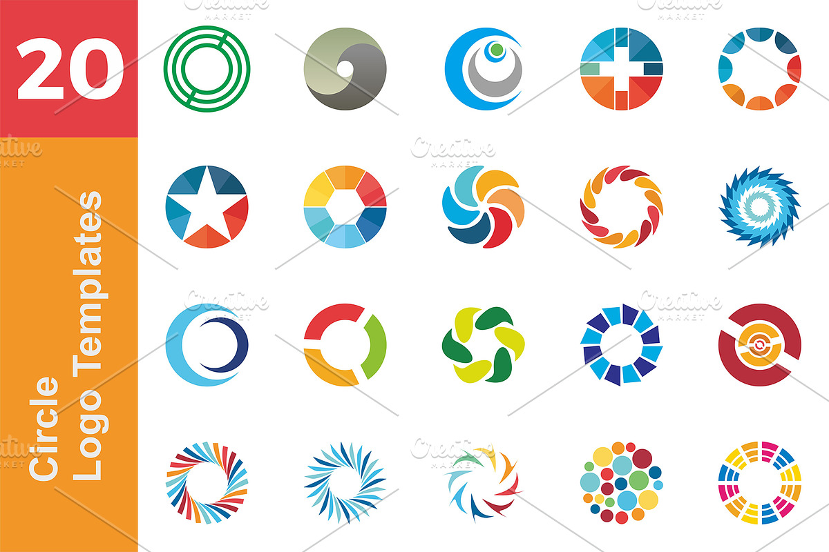 20 Logo Circle Templates Bundle in Logo Templates - product preview 8