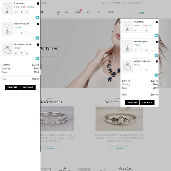 LEO AQUAMARINE - JEWELRY STORE in Website Templates - product preview 6