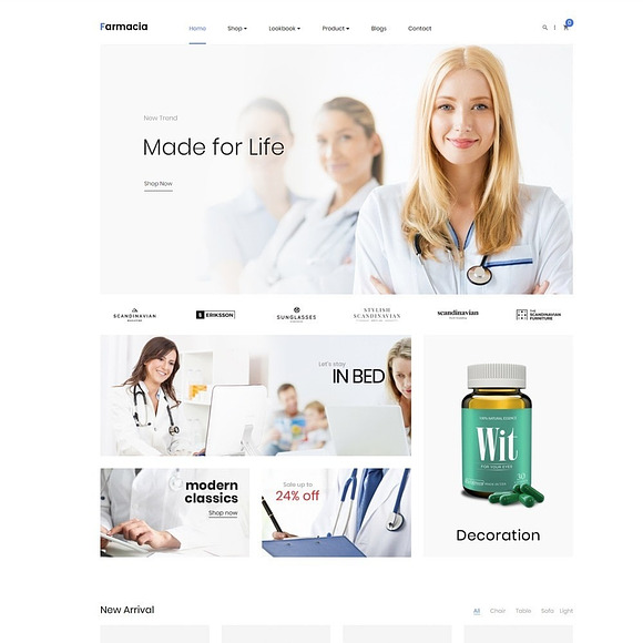 LEO FARMACIA - HEALTHCARE AND MEDICA in Bootstrap Themes - product preview 1