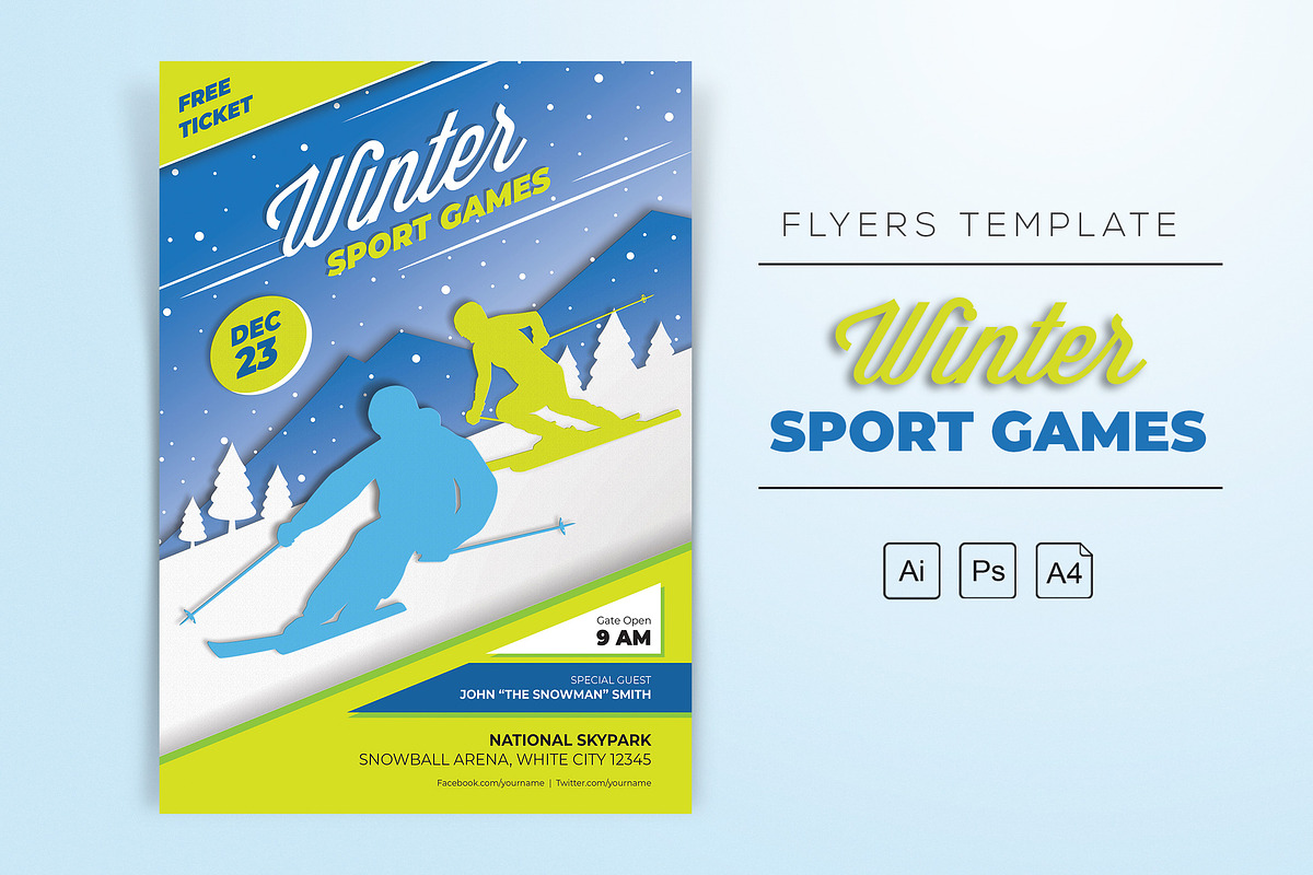 Winter Sports Games Flyers in Flyer Templates - product preview 8