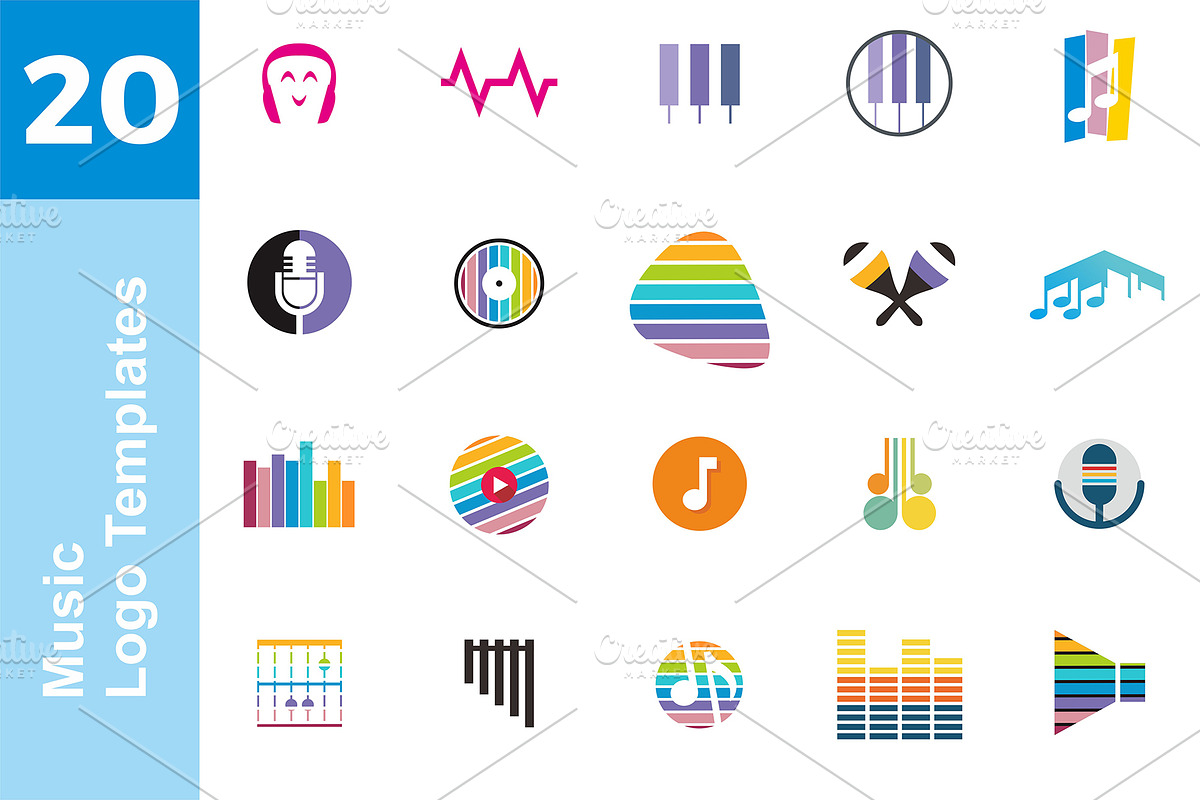 20 Logo Music Templates Bundle in Logo Templates - product preview 8