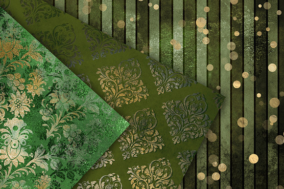Distressed Green and Gold Textures in Textures - product preview 1