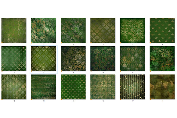 Distressed Green and Gold Textures in Textures - product preview 3