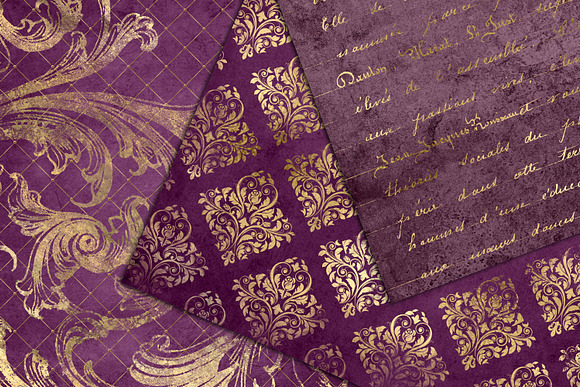 Distressed Purple and Gold Textures in Textures - product preview 1