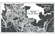 Batam Indonesia City Map in Retro