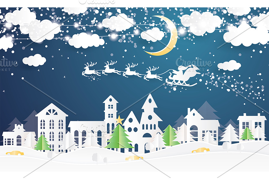 Christmas Village and Santa Claus  in Illustrations - product preview 8