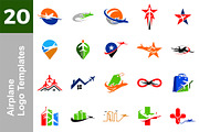 20 Logo Airplane Templates Bundle