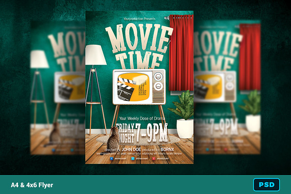 Movie Time Flyer Template