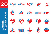 20 Logo America Templates Bundle