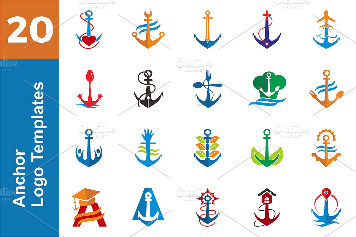 20 Logo Anchor Templates Bundle in Logo Templates - product preview 8