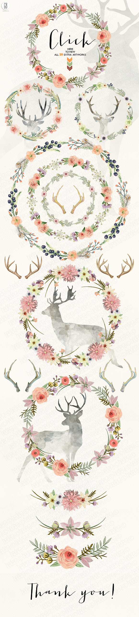 50% OFF Wild watercolor collection + in Illustrations - product preview 2