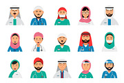 Arabic doctors avatars. Dentist