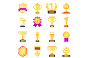 Trophy symbols. Achievement awards