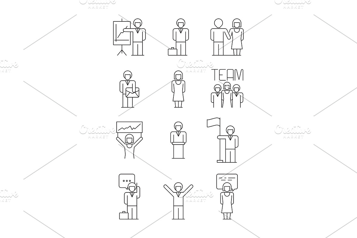 Business people icon. Team office in Graphics - product preview 8