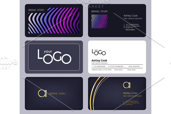 Business cards template. Corporate