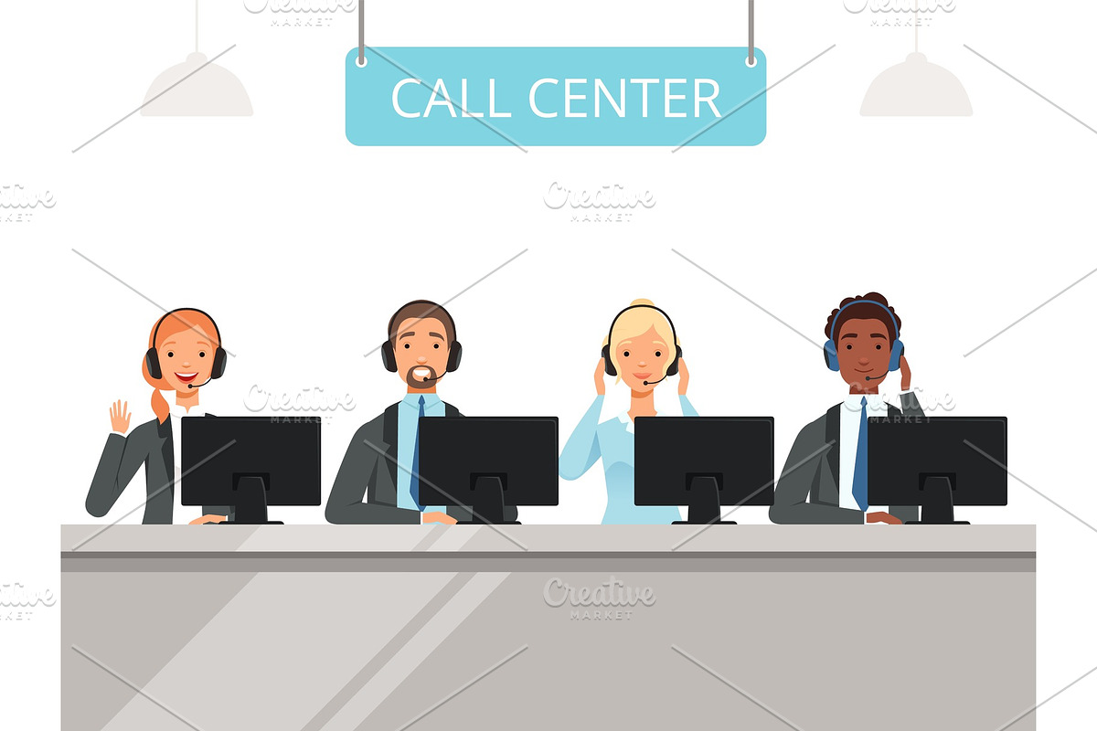 Call center characters. Business in Graphics - product preview 8
