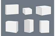 Blank packages mockup. Quadrate