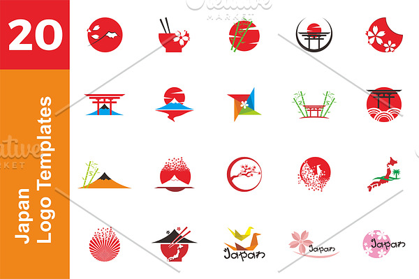 20 Logo Japan Templates Bundle