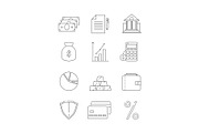 Finance icons. Business and bank