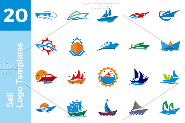 20 Logo Sail Templates Bundle