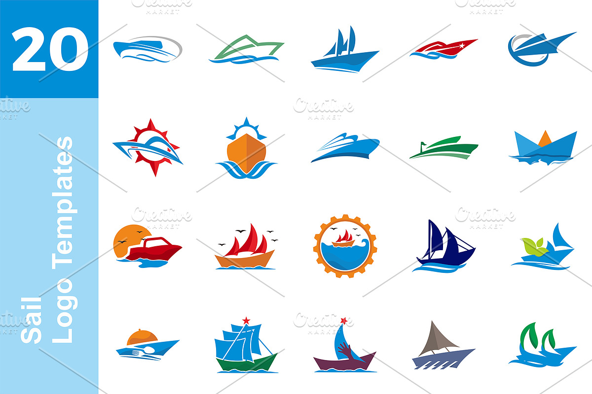 20 Logo Sail Templates Bundle in Logo Templates - product preview 8