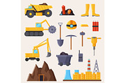 Mining Industry and Tools on Vector