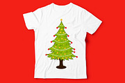 T Shirt Christmas Tree Design Art