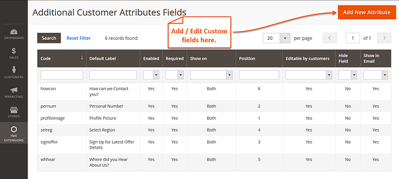 Magento 2 Customer Fields Extension in Magento Themes - product preview 3