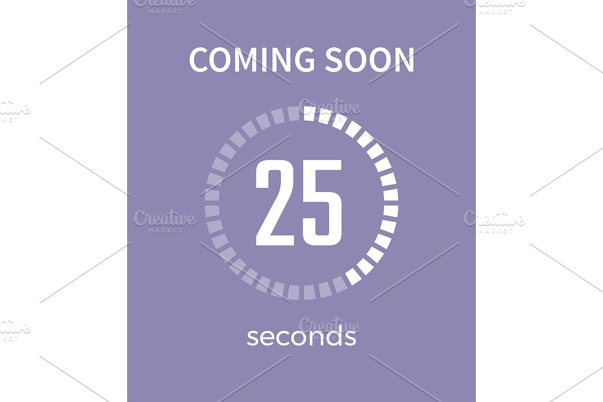 Coming Soon White Timer, Time Vector in Objects - product preview 8