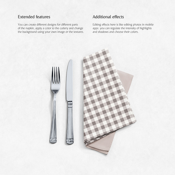 Napkin Mockups Set in Product Mockups - product preview 3