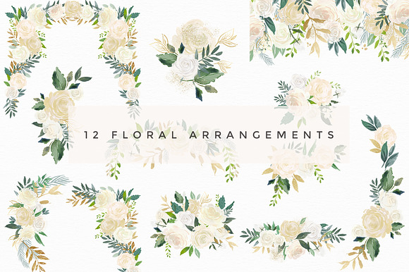 Watercolor Floral Design Set -Audrey in Illustrations - product preview 1