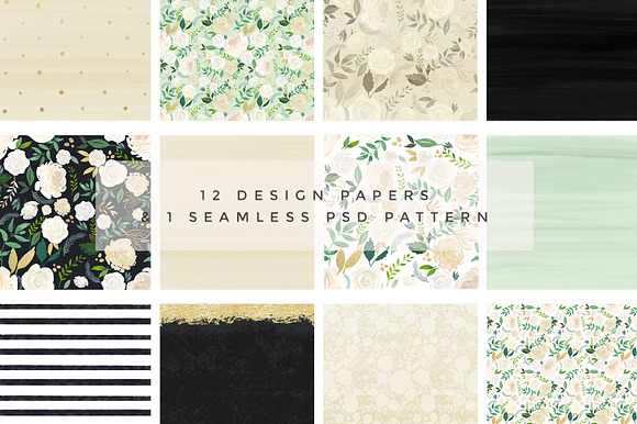 Watercolor Floral Design Set -Audrey in Illustrations - product preview 3