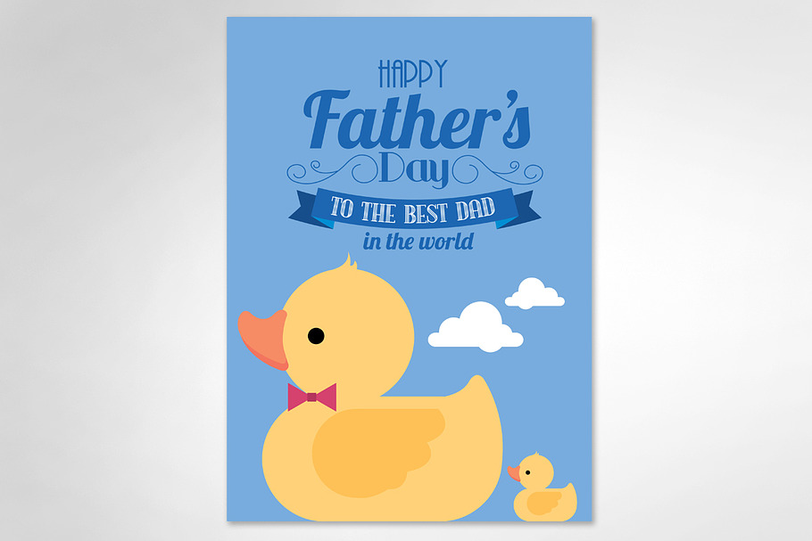 dad's day card/ducky vector