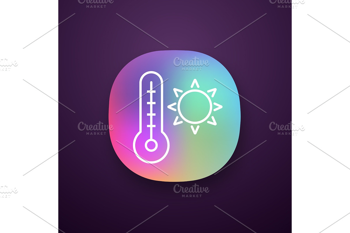 Summer temperature app icon in Icons - product preview 8