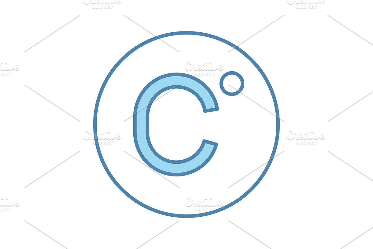 Celsius degrees temperature icon in Icons - product preview 8