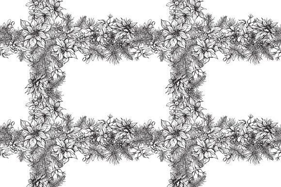 Christmas Wreath Seamless Patterns in Patterns - product preview 4