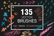 135 Vector Brushes for Illustrator