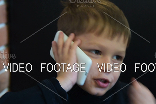 Child talking on the phone