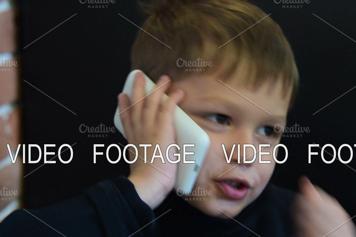 Child talking on the phone in Graphics - product preview 8
