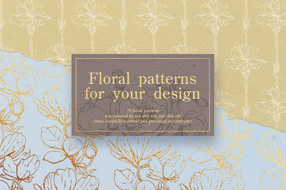 Flower outlines & patterns in Illustrations - product preview 4
