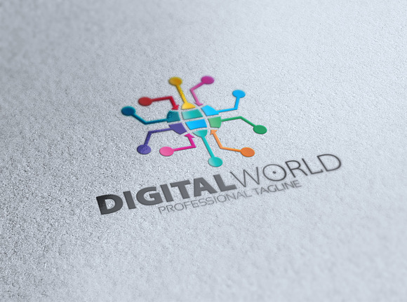 Digital World Logo in Logo Templates - product preview 2