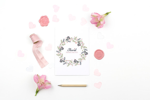 Foral Frame spring design in Illustrations - product preview 1