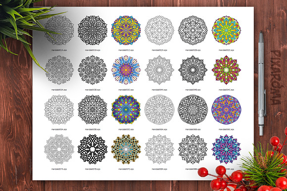 Mandala Vector Ornaments Bundle in Illustrations - product preview 27