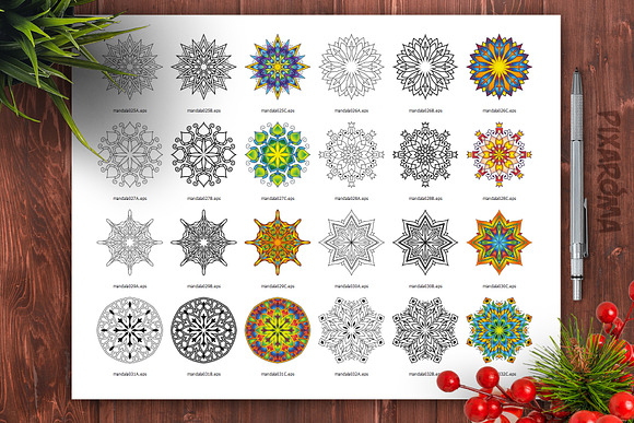 Mandala Vector Ornaments Bundle in Illustrations - product preview 30